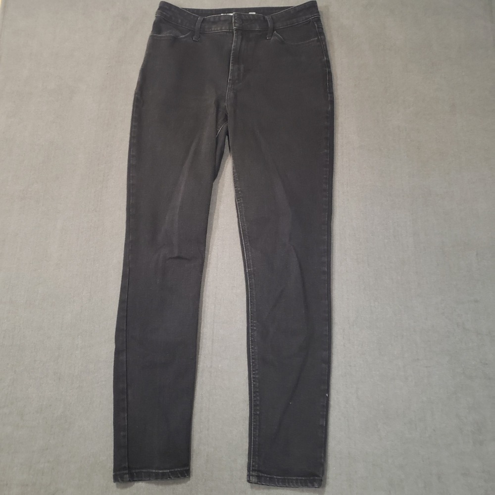 Old Navy Wow Super-Skinny Jeans Womens‎ 8 Long Tall Black High-Rise Stretch